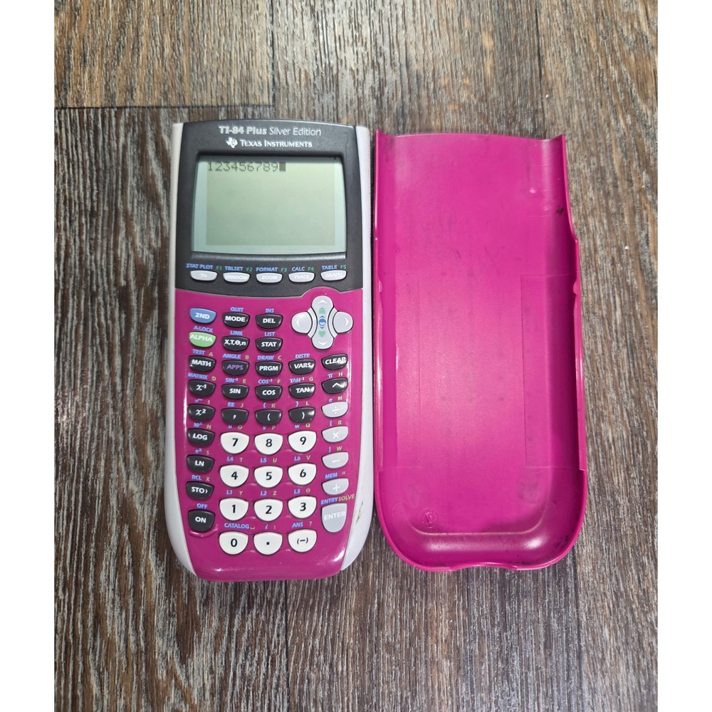 Texas Instruments TI-84 Plus Silver Edition Graphing Calculator Pink White
